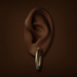 Estate 14K Y Gold 24.98mm Hoop Earrings