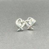Estate Tiffany & Co. SS Picasso Mini Loving Heart Stud Earrings