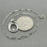 Estate 14K W Gold 0.06ct J/SI2 Diamond Mother & Child Pendant