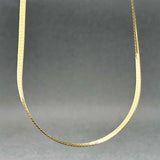Estate 18K Y Gold 2.27mm 18” Herringbone Chain