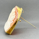 Estate Antique 18K Y Gold Ages of Bacchus Cameo Pin/Pendant