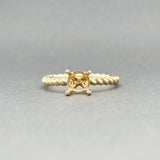 Estate 14K Y Gold Twisted Band Solitaire Eng. Ring Mounting