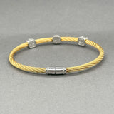 Estate Charriol STST 18 0.11ctw Diamond Bangle