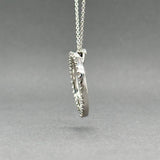 Estate 18K W Gold 0.24ctw I-J/VS2-SI1 Diamond Circle Pendant