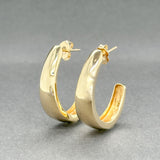 Estate 14K Y Gold 27.1mm J Hoop Earrings