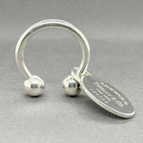 Estate Tiffany & Co. SS Oval Tag Screw Ball Key Ring
