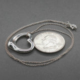 Estate Tiffany & Co. SS Peretti 22mm Open Heart Pendant