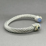 Estate David Yurman SS 14 Moonstone & Iolite Renaissance Bracelet