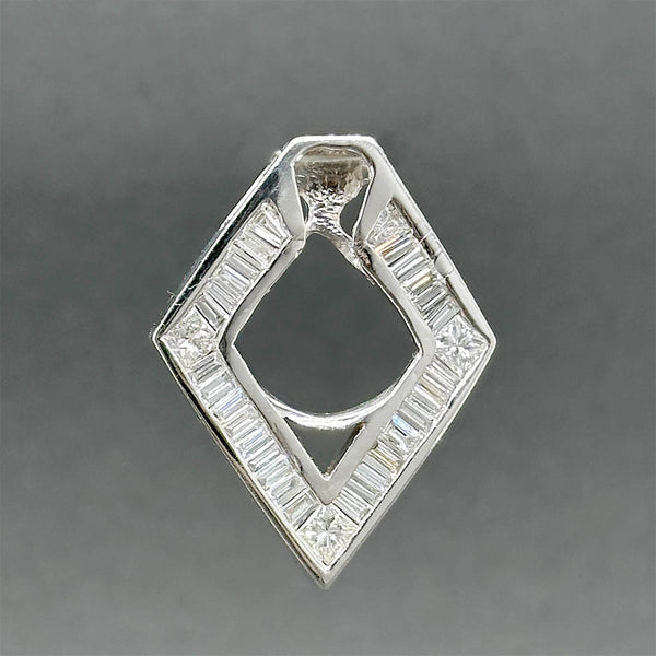 Estate 14K W Gold 1.59ctw Diamond Slide Pendant