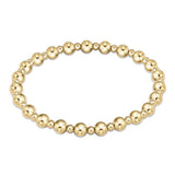 14K Yellow Gold Filled Classic 5mm and 3mm Beaded grateful pattern Bracelet