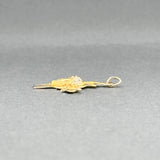 Estate 14K Y Gold Christ Head Cross Pendant