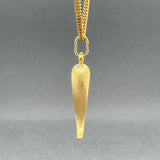 Estate 18K Y Gold Italian Horn 24” Necklace