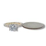 14K Y Gold 0.90ctw G/SI1 3/4 around Diamond Engagement Ring Mounting