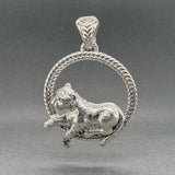 Estate Jai SS Leopard Circle Pendant