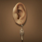 Estate 14K Y Gold Filigree Drop Earrings