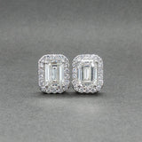 Estate 14K W Gold 2.45ctw Lab-Created Diamond Earrings