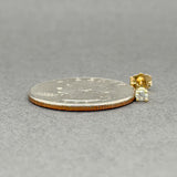 Estate 14K Y Gold 0.08ct I/SI1 Diamond Single Stud Earring