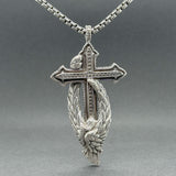 Estate Scott Kay SS Angel Wing Cross Pendant