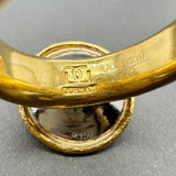 Estate Gurhan 18 & 24K Y Gold 4.33ct Sapphire & 0.17ctw Diamond Ring