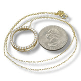 YGP Sterling 1ct  F-G/VS2 Lab Created Diamond Circle Pendant