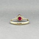 Estate 14K Y Gold 0.69ct Ruby & 0.12ctw Diamond Ring