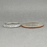 Estate 14K W Gold 0.31ctw H-I/SI2-I1 Diamond Anniversary Ring