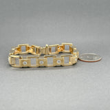 Estate 14K Y Gold 2.20ctw F/SI1-2 Diamond Link Bracelet