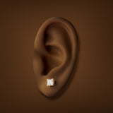 14K Y Gold 1.00ctw F/VS1 Lab-Created Princess Cut Diamond Earrings