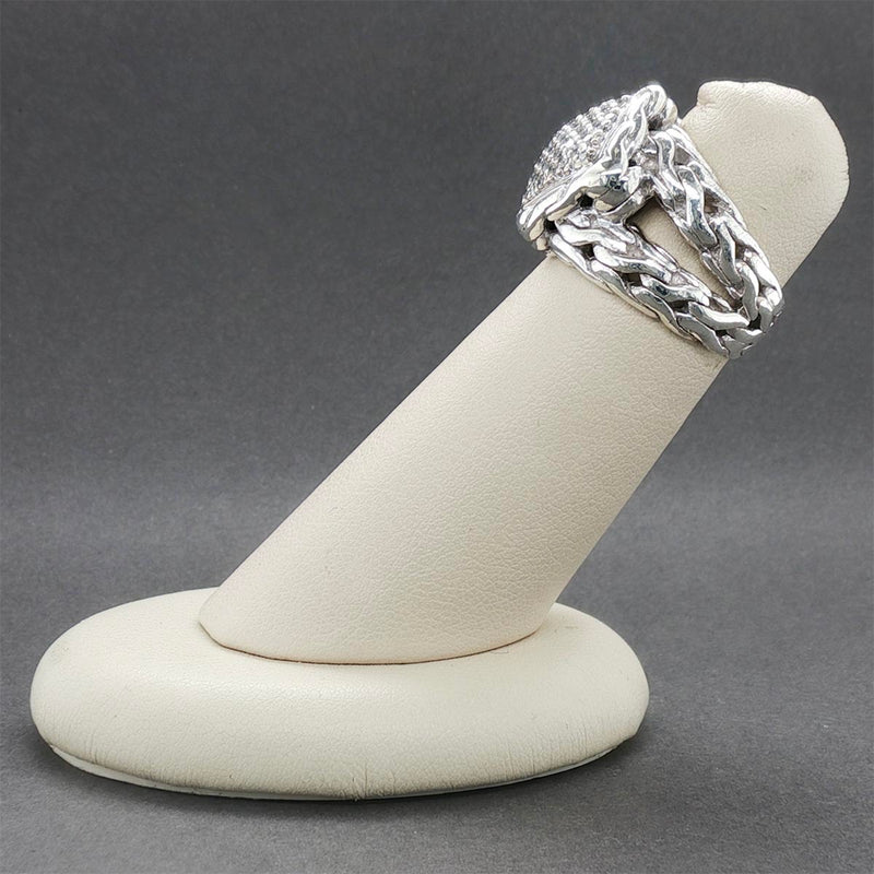 Estate John Hardy SS 18 Split Shank 0.27ctw Diamond Cable Ring