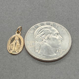 Estate 14K Y Gold 17.3mm Miraculous Medal Pendant