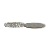 14K W Gold 2.00ctw G/I1 7 Round Diamond Ring