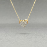 Estate 14K Y Gold 0.08ctw G/SI1 Diamond Heart Pendant