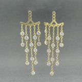 Estate 14K Y Gold CZ Dangle Earring Enhancers