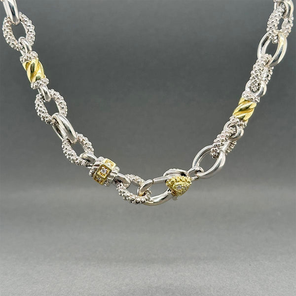 Estate Judith Ripka SS 18 0.04ctw Diamond Chain