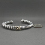 Estate David Yurman SS 18 X Cuff Bracelet