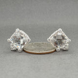 Estate Judith Ripka SS Quartz & CZ Earrings