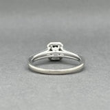 Estate 14K W Gold 1.01ctw Diamond Eng. Ring GIA