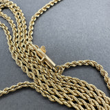 Estate 14K Y Gold 1.79mm 30.5” Rope Chain