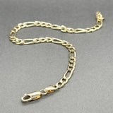 Estate 14K Y Gold 4.33mm Figaro Bracelet