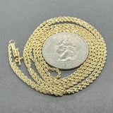 Estate 14K Y Gold 1.5mm 30” Rope Chain