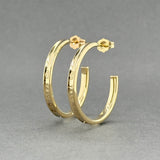 Estate Tiffany & Co. 18K Y Gold 1837 Hoop Earrings