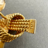 Estate Tiffany & Co. 18K Y Gold Bow Earrings