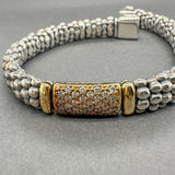 Estate Lagos SS 18 0.54ctw Diamond Caviar Bracelet