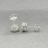 Estate 14K W Gold 1.00ctw H-I/SI2-I1 Diamond Stud Screwback Earrings