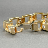 Estate 14K Y Gold 2.20ctw F/SI1-2 Diamond Link Bracelet