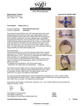 Estate 14K W Gold Art Deco 0.47ctw Sapphire & 0.06ctw Diamond Ring