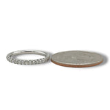 14K W Gold 0.42ctw G/SI1 French Pave Diamond Band