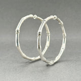 Estate John Hardy SS Bamboo Hoop Earrings