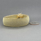 Estate 14K Y Gold Wide Fancy Link Bracelet