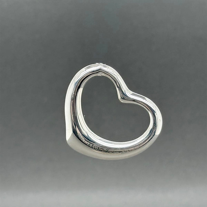 Estate Tiffany & Co. SS Peretti 27mm Open Heart Pendant